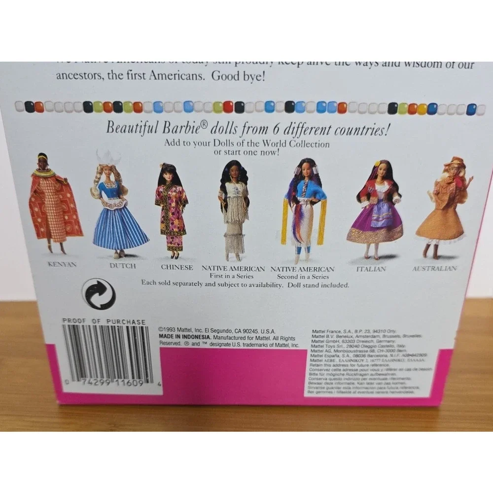 1993 Native American Barbie Doll 11609 Dolls Of The World Second Edition‎